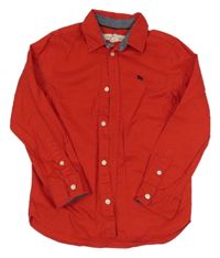 Červená košile s výšivkou H&M