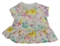 Bílé květované tričko George