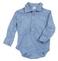 Modré melírované košilové body
