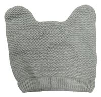 Šedá pletená čepice Mothercare