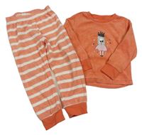 Oranžové sametové pyžamo s princeznou Lily & Dan