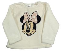 Bílá plyšová mikina s Minnie H&M