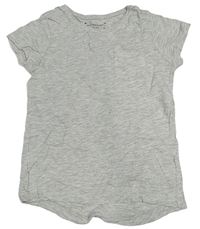 Šedé melírované tričko s kapsou zn. Primark