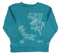 Tyrkysová mikina s dinem Bluezoo