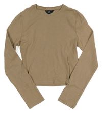 Hnědé crop triko New Look