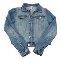 Modrá riflová crop bunda H&M