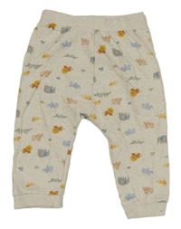 Smetanové melírované tepláky se zvířaty Nutmeg