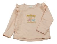 Meruňková mikina s kolotočem Pocopiano