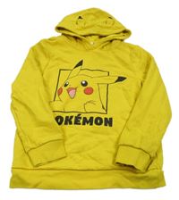 Žlutá mikina s Pikachu a kapucí 