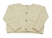 Smetanový vzorovaný propínací lehký svetr Next