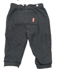 Tmavošedé žebrované tepláky s kapsou George