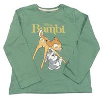 Khaki triko s Bambi a Thumperem Primark