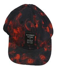 Černo-červená kšiltovka s plameny H&M