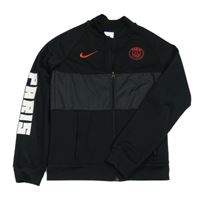 Černo-šedá propínací fotbalová sportovní mikina - Paris-Saint-Germain Nike