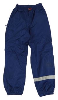 Tmavomodré šusťákové outdoorové zateplené kalhoty Tchibo