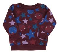 Mahagonová mikina s vesmírem Primark