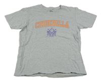 Šedé tričko s nápisem Disney