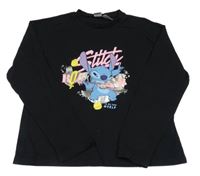 Černé triko se Stitchem LC Waikiki