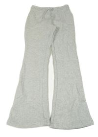 Světlešedé melírované flare tepláky H&M