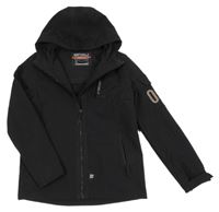 Černá softshellová bunda s kapucí C&A