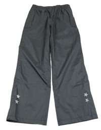 Antracitové šusťákové funkční kalhoty s hvězdami Crivit