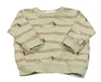 Béžová mikina s pejsky Ergee