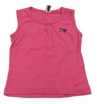 Fuchsiový top s mašlí 