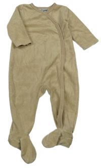 Béžový žebrovaný sametový overal Ergee