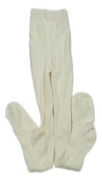 Smetanové vzorované punčocháče Primark