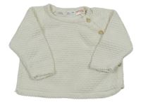 Bílý žebrovaný svetr Zara