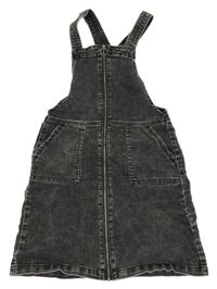 Tmavošedé riflové propínací šaty H&M