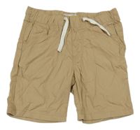 Béžové plátěné kraťasy H&M