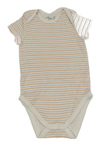 Bílo-modro-oranžové pruhované body C&A
