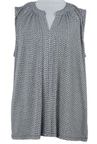 Dámská tmavomodro-bílá vzorovaná halenka H&M