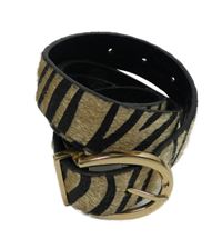 Dámský černo-béžový vzorovaný pásek 