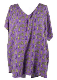 Dámská fialová halenka s tygry 