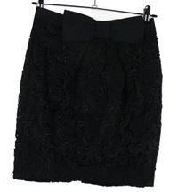 Dámská černá krajková sukně s mašlí River Island 