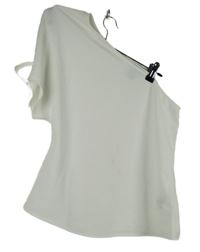 Dámská bílá asymetrická halenka přes jedno rameno H&M