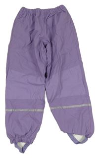 Fialové nepromokavé podšité kalhoty s proužkem Lupilu