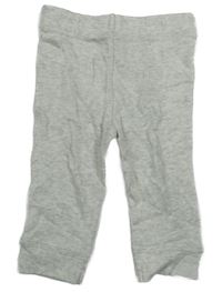 Bílo-šedé melírované lehké tepláky 