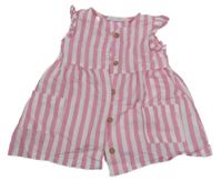 Bílo-růžové pruhované šaty Primark