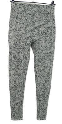 Dámské bílo-šedé vzorované sportovní legíny F&F