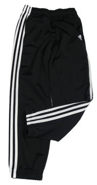 Černé sportovní tepláky s pruhy Adidas