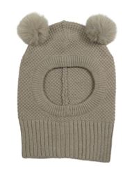 Hnědá kukla s bambulemi Primark