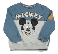 Modro-šedá mikina s Mickeym George