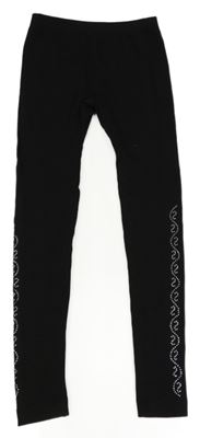 Černé bezešvé legíny s kamínky 