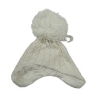 Nové - Bílá čepice s bambulí Next