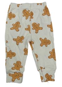 Bílé lehké tepláky s perníčky