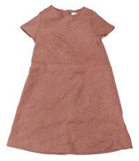 Růžové semišové šaty Zara