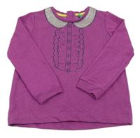 Fialová mikina s potiskem Benetton